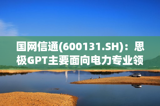 国网信通(600131.SH)：思极GPT主要面向电力专业领域落地应用的大模型产品