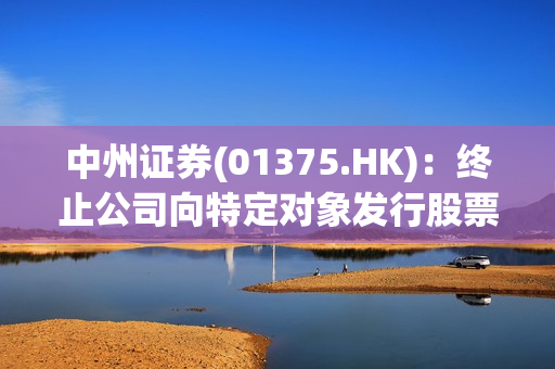 中州证券(01375.HK)：终止公司向特定对象发行股票并撤回申请文件