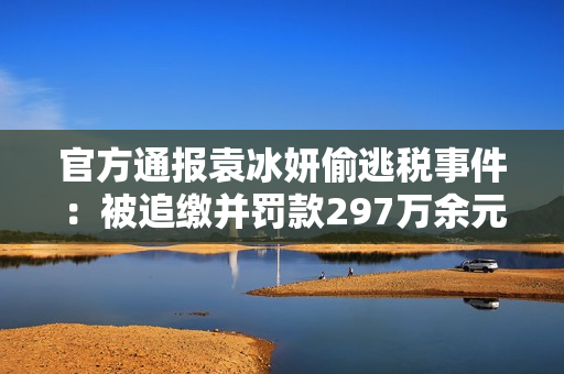 官方通报袁冰妍偷逃税事件：被追缴并?？?97万余元，此前约谈后整改不彻底