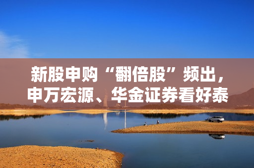 新股申购“翻倍股”频出，申万宏源、华金证券看好泰鹏智能、夏厦精密、康希通信投资价值！注意控制风险，不可盲目追高或跟风！ 第1张