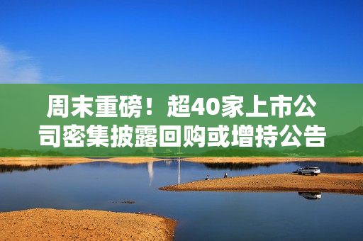 周末重磅！超40家上市公司密集披露回购或增持公告 第1张
