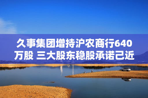 久事集团增持沪农商行640万股 三大股东稳股承诺己近达成！开年多家银行被动维稳、主动增持 第1张