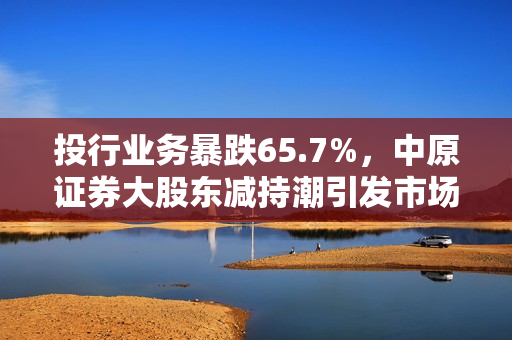 投行业务暴跌65.7%，中原证券大股东减持潮引发市场警觉 第1张