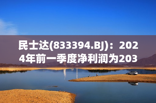 民士达(833394.BJ)：2024年前一季度净利润为2038万元，同比增长21.05% 第1张