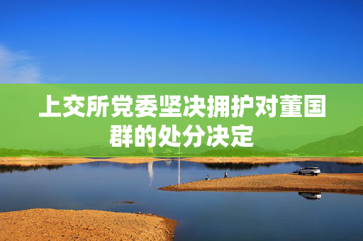 上交所党委坚决拥护对董国群的处分决定