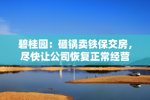 碧桂园：砸锅卖铁保交房，尽快让公司恢复正常经营