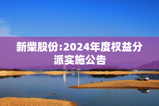 新柴股份:2024年度权益分派实施公告 第1张