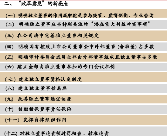 余兴喜：“独董制度改革意见”12大亮点值得关注，明确独立董事的作用或职能是参与决策、监督制衡、专业咨询 第1张