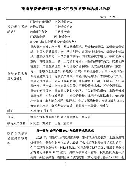 华菱钢铁：公司顺利开发了四款新能源汽车用无取向硅钢成品 今年将形成20万吨无取向硅钢成品、9万吨取向硅钢半成品生产能力 第3张